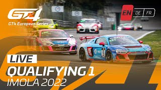 LIVE  Qualifying 1  Imola  GT4 European Series 2022 English [upl. by Aenil546]