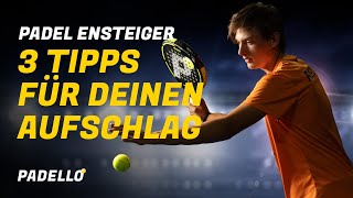 Perfekter Start 3 geniale Tipps für deinen PadelTennis Aufschlag  padel padeltennis [upl. by Kryska701]