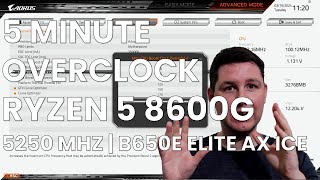 5 Minute Overclock Ryzen 5 8600G to 5250 MHz [upl. by Tristam]