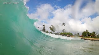 Bodysurfing Brenneckes beach Kauai [upl. by Lili]