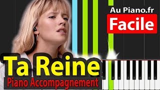 Ta reine Angèle piano accompagnement Karaoke Lyrics [upl. by Tiebold]