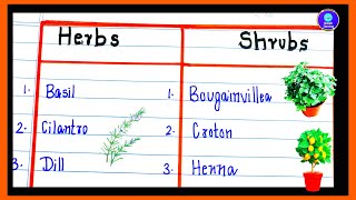 Shrubs plant name in English and herbs plant name in English [upl. by Aranahs9]