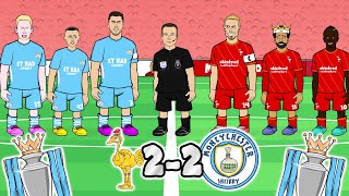 🔴22🔵Liverpool vs Man City The Cartoon Salah Wonder Goal Foden De Bruyne Mane Goals Highlights [upl. by Harlin]