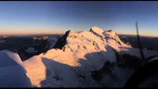 LSGY  dents du midi diablerets Bietschhorn dent blanche Cervin la ruinette Grand Combin [upl. by Ettedo]