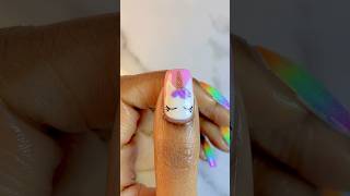 🦄Unicorn nailart cute nails shorts diynails [upl. by Isabelita]