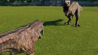 Carnotaurus VS TRex  Jurassic World Evolution [upl. by Leia6]