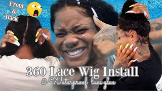 360 full lace wig install  The best lace glue thats ✨WATERPROOF✨   IN DEPTH  Laurasia Andrea [upl. by Nnadroj]