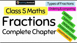 Class 5 Maths Chapter Fraction Complete Chapter [upl. by Janiuszck]