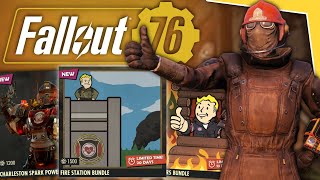 Fallout 76  Atomic Shop Update Charleston Fire Station Bundle [upl. by Terpstra882]