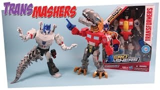 Transformers Hero Mashers Optimus Prime Megatron Grimlock Review [upl. by Crutcher495]