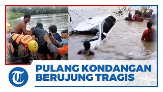 Pulang Kondangan Terseret Banjir di Jembatan [upl. by Suidualc]