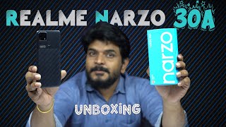 Realme Narzo 30A Unboxing amp Initial Impressions  In Telugu [upl. by Derdle]