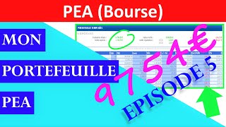 ✔️ MON PORTEFEUILLE PEA BOURSE  EPISODE 5 2020 [upl. by Etnohs]