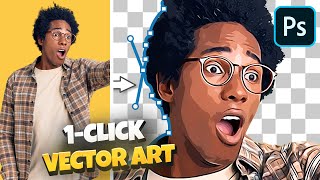 How to Make Vector Art Effect REAL VECTOR  Photoshop Tutorial [upl. by Coriss]