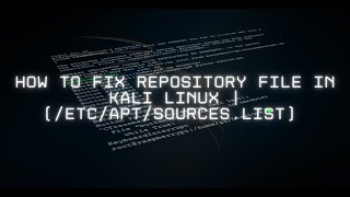 How to fix Kali Linux repositories [upl. by Egiedan535]