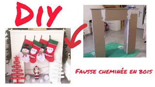 DIY DUNE CHEMINÉE EN BOIS POUR NOËL  facile à faire  FAUX FIREPLACE [upl. by Luebke758]