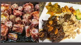 My Tender Jamaican OXTAIL Recipe  Browning Oxtails [upl. by Aronael44]