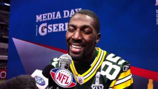 Greg Jennings Responds to His Madden Video at Super Bowl Media Day [upl. by Cedric542]