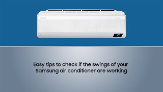 Easy tips to check if the swings of your Samsung air conditioner are working [upl. by Rubbico]