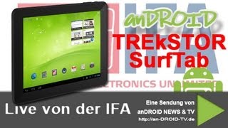 IFA 2012  TREkSTOR SurfTab ventos 80  97 amp breeze 70 HandsOn  anDROID TV [upl. by Bois589]