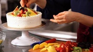 How to Decorate a Cake with Fruit  Cake Decorating [upl. by Htidra]