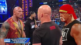 WWE Smackdown 41224  Stone Cold amp Hulk Hogan Returns amp Confronts The Bloodlinehighlights Review [upl. by Dorkus]