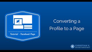 How to convert a Facebook profile to a Facebook business page [upl. by Icam]