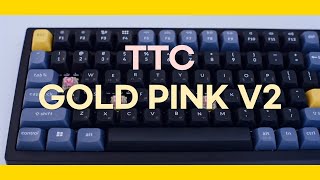 A Soft Linear Switch with Fluorescent Colors│Typing ASMR│TTC Gold Pink V2 Switch [upl. by Asilanom]