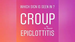 Which sign is seen in epiglottitis  About pediatrics by DrAnand [upl. by Coridon812]