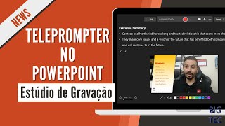 Como usar o PowerPoint como um Teleprompter  Novo estúdio de gravação [upl. by Xuaegram]