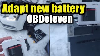 How to codeadapt new battery with OBDeleven [upl. by Malynda]