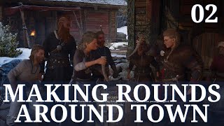 Making Rounds Around Town  Assassins Creed Valhalla Drengr Difficulty Lets Play E02 [upl. by Toombs]