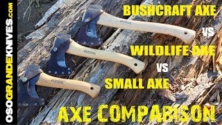 Wetterlings Small Axe vs Wildlife Axe vs Bushcraft Axe  OsoGrandeKnives [upl. by Attwood201]