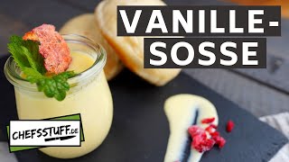 Vanillesoße selber machen  leicht und lecker  zur Rose abziehen  Dessert  Nachtisch  Nachspeiße [upl. by Immot]