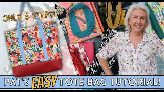 How To Make An Easy Tote Bag  In Only 6 Steps [upl. by Petua]