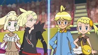 Pokemon Battle Gladion and Lillie Vs Clemont and Bonnie [upl. by Narbig853]