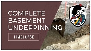 A Complete Basement Underpinning in Toronto  Timelapse  GJ MacRae [upl. by Dyun767]