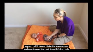 Rolling Back to Side Head Control Pediatric PT Strengthening for Babies 6 [upl. by Ennovehs]