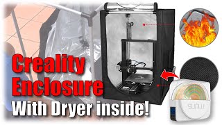 Creality 3D Printer Enclosure Unboxing Setup and placing filament dryer inside [upl. by Agnizn]