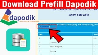 Cara Download Prefill Aplikasi Dapodik Terbaru [upl. by Durwin]