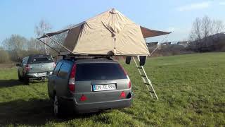 Video Halfcar von Dachzeltleihende Minicamper Dachzelttrailer mit Autocamp Dachzelt [upl. by Kauffman277]