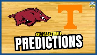 Arkansas vs Tennessee PREDICTION  2024 SEC Basketball Predictions [upl. by Adorl806]