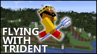 How To Fly Using TRIDENT In Minecraft [upl. by Htebizile567]