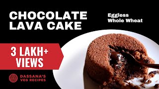 Lava Cake  Chocolate Lava Cake Eggless  Dassanas Veg Recipes [upl. by Freiman125]