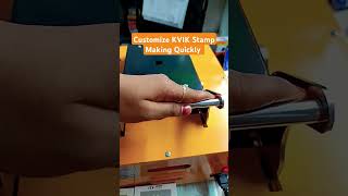 Customize KVIK Stamp Making in Power Plus preinkstamp trendingshorts viralvideo [upl. by Lourdes627]