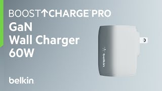 BOOSTCHARGE PRO GaN Charger 60W for MacBook iPhone iPad and other USBC devices [upl. by Lledyl973]