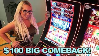 100 BIG COMEBACK with Laycee Steele on Dragon Rising Slots Slot Ladies [upl. by Shanly]