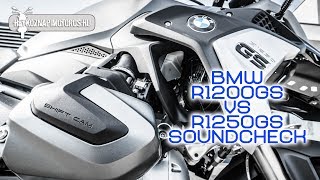 BMW R1200GS LC vs R1250GS LC Soundcheck  Stock exhaust [upl. by Tobin]