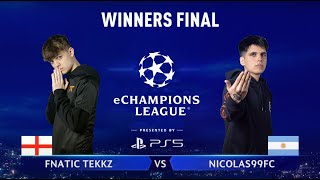 TEKKZ vs NICOLAS99FC  eChampions League Winners Final  FIFA 22 [upl. by Llehsim]