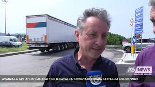 AVANZA LA TAV APERTO AL TRAFFICO IL CAVALCAFERROVIA DI STRADA BATTAGLIA  28062023 [upl. by Ahcsat]